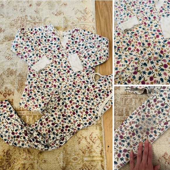 Childhoods fall Disty floral peplum jogger set